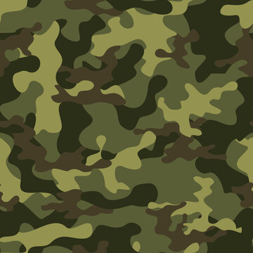 
Green military camouflage stylish classic military pattern for printing clothing, fabric