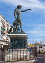 Genius of Navigation, Toulon, France. Landmark of the city, sculptured in 1847 in honour of King...