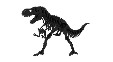 3D rendering of a t rex dinosaur abstract model isolated on white background