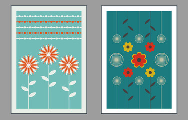 Art prints, scandinavian design for wall decoration, poster, placard, brochure cover. Typography pattern. Vintage, retro. Floral background, backdrop, banners. Decoration wallpaper. Seamless pattern.