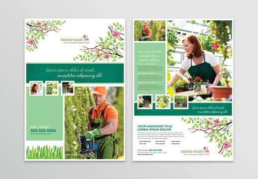 Green Garden Service Flyer Layout