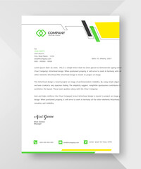 Professional and modern corporate letterhead template Premium Vector