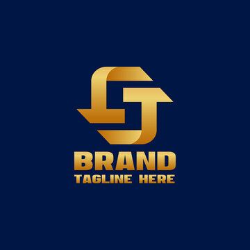 Modern letters TS or ST logo