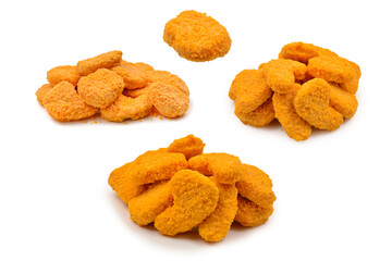 Nuggets isolated on a white background.