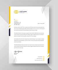 Professional and modern corporate letterhead template Premium Vector
