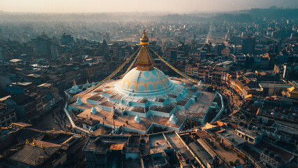 Bodhnath Stupa in Nepal - obrazy, fototapety, plakaty