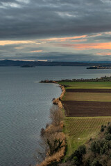 Scorcio del lago di Bolsena visto da Bisenzio