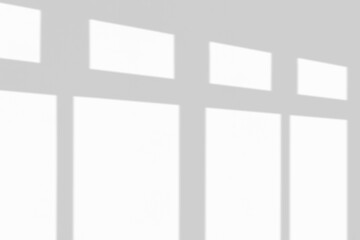 Obraz premium Window shadow drop on white wall background