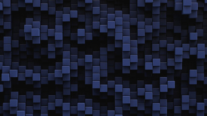 Shades of blue background. Lots of square cells. Abstract backdrop.