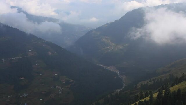 Himalayan mountains in Nepal, on the way to Everest Base Camp