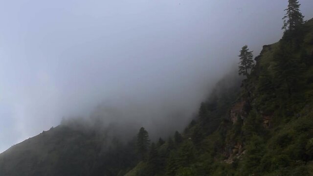 Himalayan mountains in Nepal, on the way to Everest Base Camp