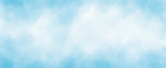 Light blue watercolor background hand-drawn with copy space for text	