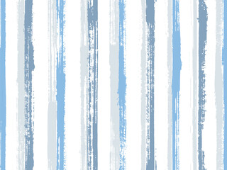 Ink hand drawn straight lines vector seamless pattern. Classic maritime shirt textile design.