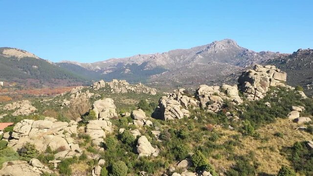 View from the air with drone of natural park