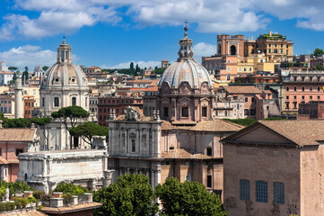 Fototapeta na wymiar Blick vom Palatin über Rom