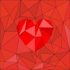 I love you valentines vector card with white hearts on red background