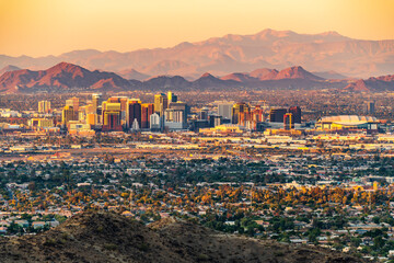 Phoenix, Arizona skyline  - obrazy, fototapety, plakaty