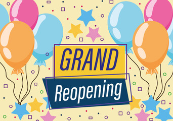 Grand Reopening advertising celebration background