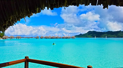 Bora Bora - View from over water bungalow
