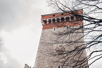 Florian's Gate, Brama Florianska tower in Krakow city, Poland. Places of interest, attractions for...