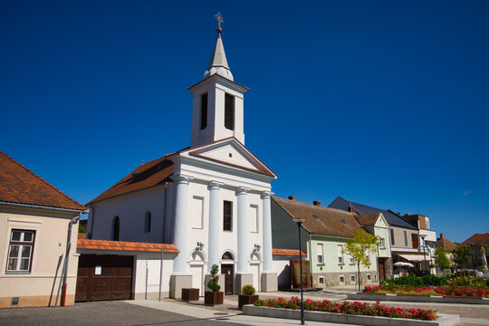 One of the main street of hungarian town Sarvar