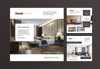Square Hotel Layouts for Social Media Promotion