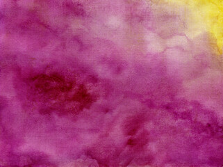 Watercolor abstract background pink, magenta, yellow, beige