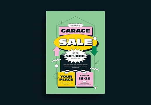 Garage Sale Event Flyer Layout