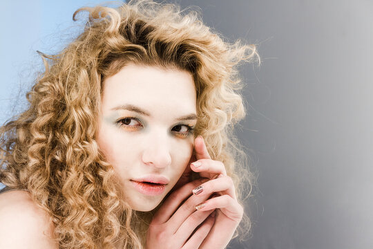 Portrait of a girl with curls