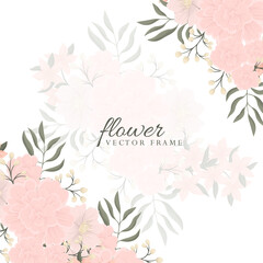 Vector illustration of a beautiful floral border
