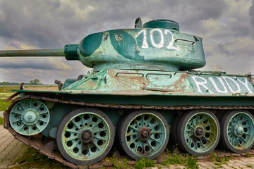 Old war tanks and hostile spaces