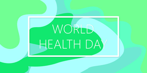 World health day postcard. Isolated vector sign symbol.