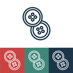 Linear vector icon with two buttons