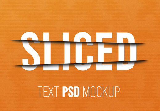 Sliced Text Effect Mockup