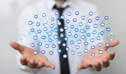 data network 3d digital info