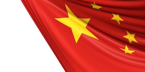 The flag of china illustration red stars yellow.