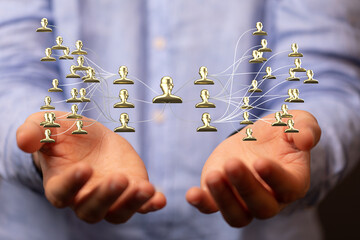 hierarchy connection team group digital