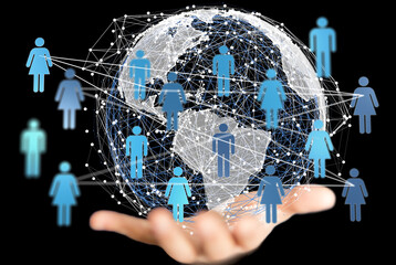 hierarchy connection team group digital