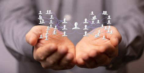 hierarchy connection team group digital