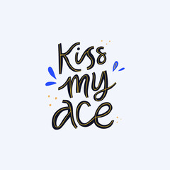 Obraz premium Teasing phrase, quote hand drawn vector lettering. Cheeky motto flat calligraphy with decoration. Handwritten funny sports slogan inscription doodle drawing isolated on white background