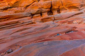 Colorful Swirling Patterns on The Wall of Pastel Canyon On The Kaolin Wash, Valley of Fire State...