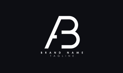 Alphabet letters Initials Monogram logo AB, BA, A and B, Alphabet Letters AB minimalist logo design in a simple yet elegant font, Unique modern creative minimal circular shaped fashion brands