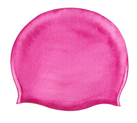 The pink rubber hat for swimming.