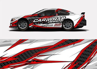 Obraz premium abstract background vector for racing car wrap design and vehicle livery 