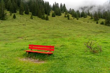 Landschaft am Vilsalpsee in Tirol, Austria