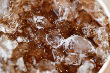 Soft drink, Cola with ice cube