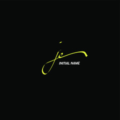 je beauty monogram and elegant logo design