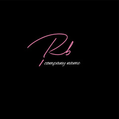 rb beauty monogram and elegant logo design