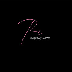 rc beauty monogram and elegant logo design