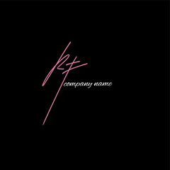 rf beauty monogram and elegant logo design